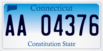 CT license plate AA04376