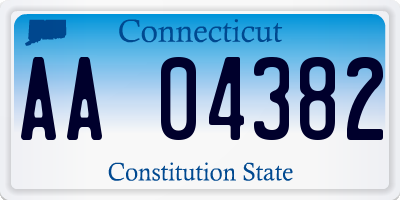 CT license plate AA04382