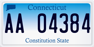 CT license plate AA04384