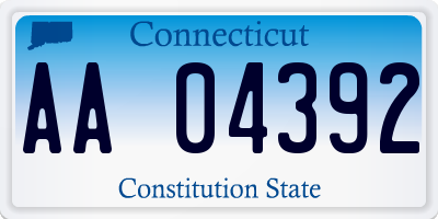 CT license plate AA04392