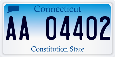 CT license plate AA04402