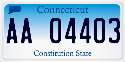 CT license plate AA04403