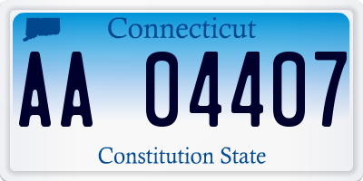 CT license plate AA04407