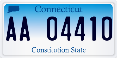 CT license plate AA04410