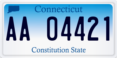 CT license plate AA04421