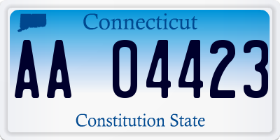 CT license plate AA04423