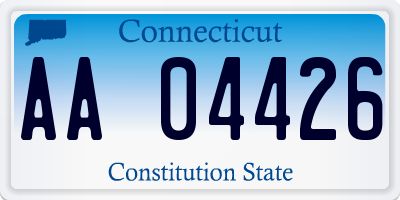 CT license plate AA04426