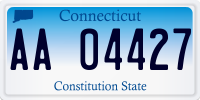 CT license plate AA04427