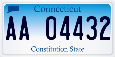 CT license plate AA04432