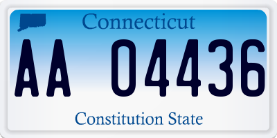CT license plate AA04436
