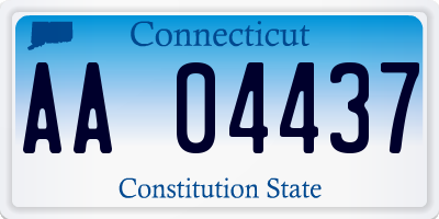 CT license plate AA04437