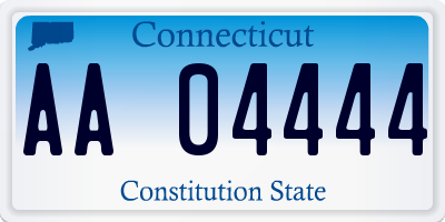 CT license plate AA04444