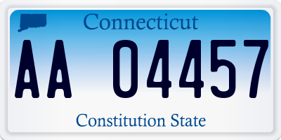 CT license plate AA04457