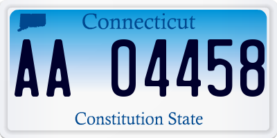 CT license plate AA04458