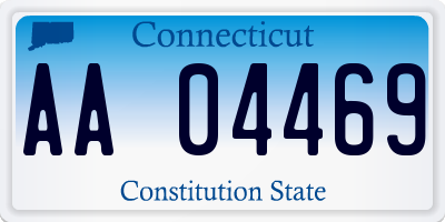 CT license plate AA04469