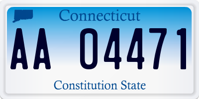 CT license plate AA04471