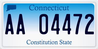 CT license plate AA04472