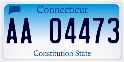 CT license plate AA04473