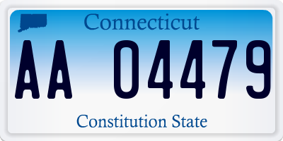 CT license plate AA04479