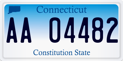 CT license plate AA04482