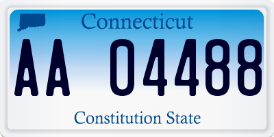 CT license plate AA04488