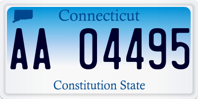 CT license plate AA04495