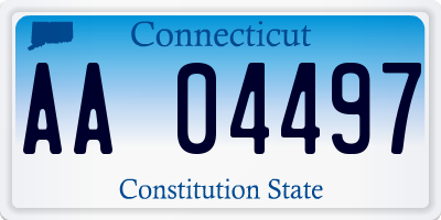 CT license plate AA04497