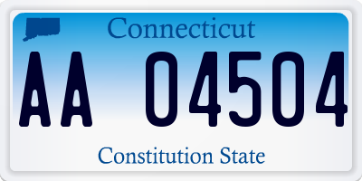 CT license plate AA04504