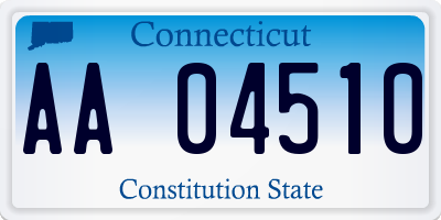 CT license plate AA04510