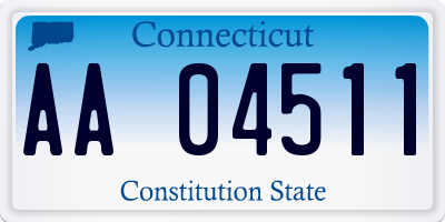 CT license plate AA04511