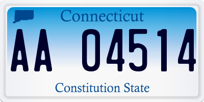 CT license plate AA04514