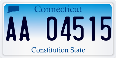 CT license plate AA04515