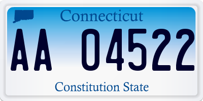 CT license plate AA04522