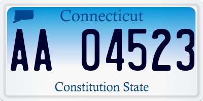 CT license plate AA04523