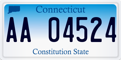 CT license plate AA04524