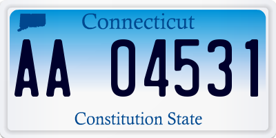 CT license plate AA04531