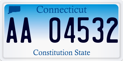 CT license plate AA04532