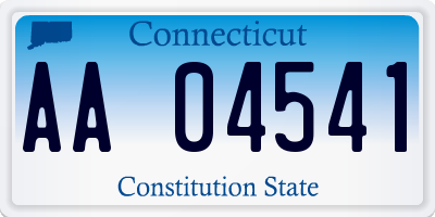 CT license plate AA04541