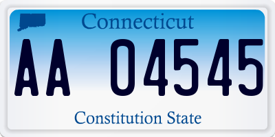 CT license plate AA04545