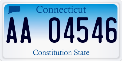 CT license plate AA04546