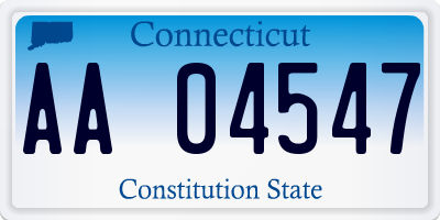 CT license plate AA04547