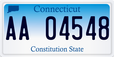 CT license plate AA04548