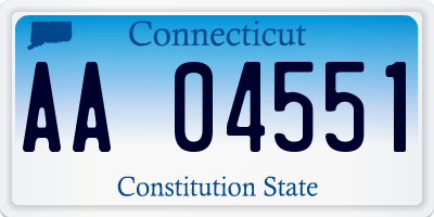 CT license plate AA04551