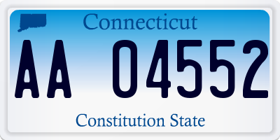 CT license plate AA04552