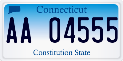 CT license plate AA04555