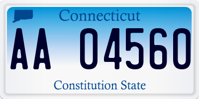 CT license plate AA04560