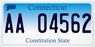 CT license plate AA04562