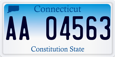 CT license plate AA04563
