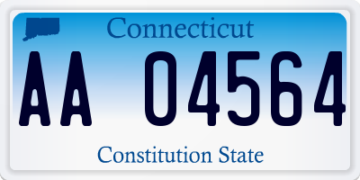 CT license plate AA04564