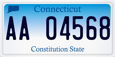 CT license plate AA04568